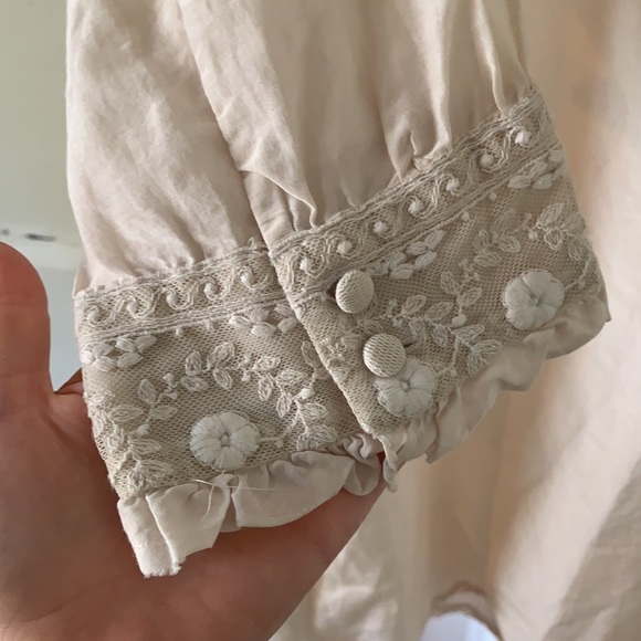 JOIE Ivory White Lace Embroidered Dress, Flaws, XS - Picture 6 of 8